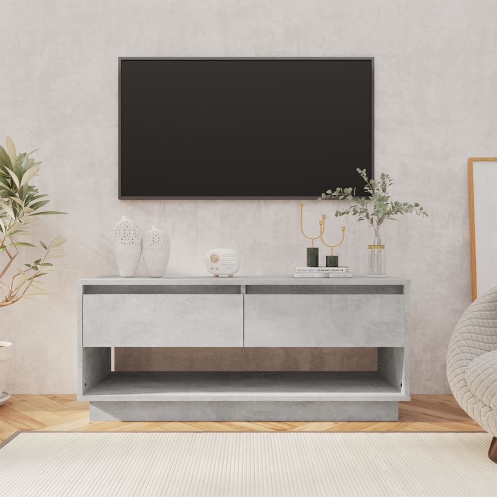 vidaXL Comodă TV, gri beton, 102x41x44 cm, PAL vidaXL Comodă TV, gri beton, 102x41x44 cm, PAL