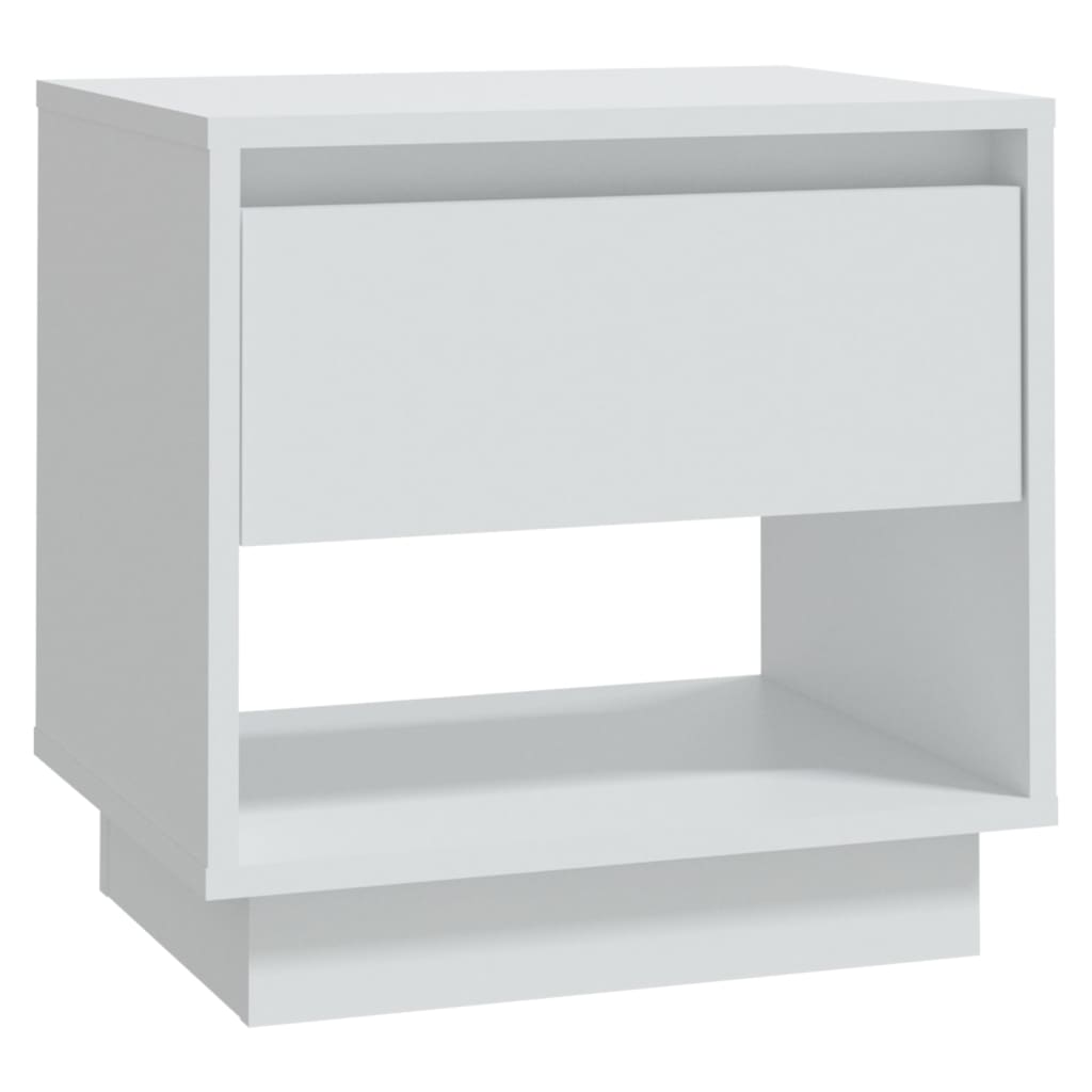 vidaXL Noptiere, alb, 2 buc., 45x34x44 cm, PAL vidaXL Noptiere, alb, 2 buc., 45x34x44 cm, PAL