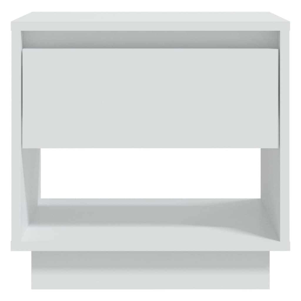 vidaXL Noptiere, alb, 2 buc., 45x34x44 cm, PAL vidaXL Noptiere, alb, 2 buc., 45x34x44 cm, PAL