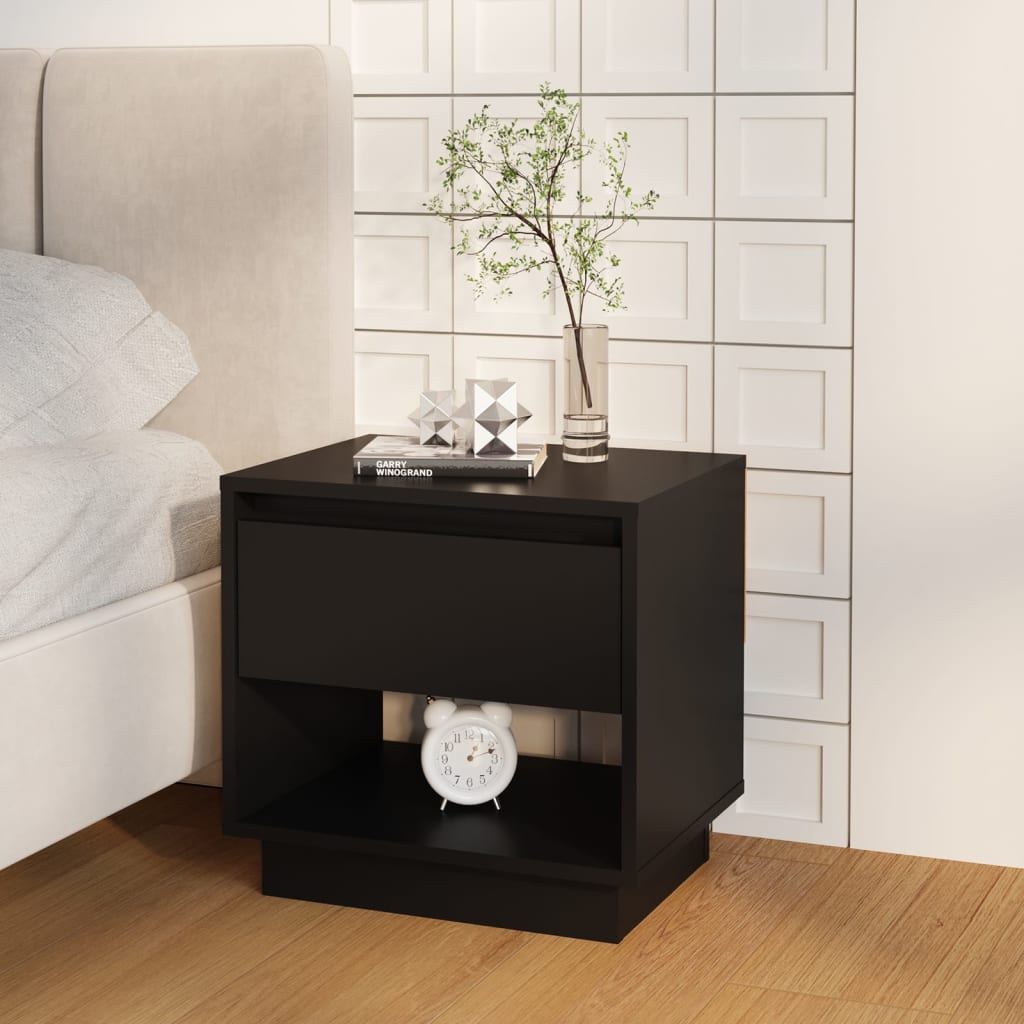 vidaXL Noptiere, negru, 2 buc., 45x34x44 cm, PAL vidaXL Noptiere, negru, 2 buc., 45x34x44 cm, PAL