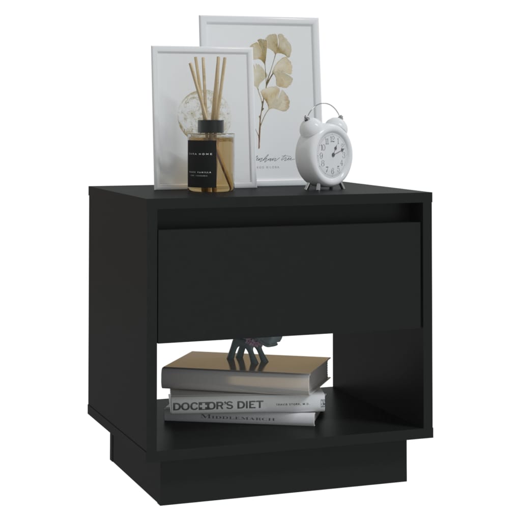 vidaXL Noptiere, negru, 2 buc., 45x34x44 cm, PAL vidaXL Noptiere, negru, 2 buc., 45x34x44 cm, PAL