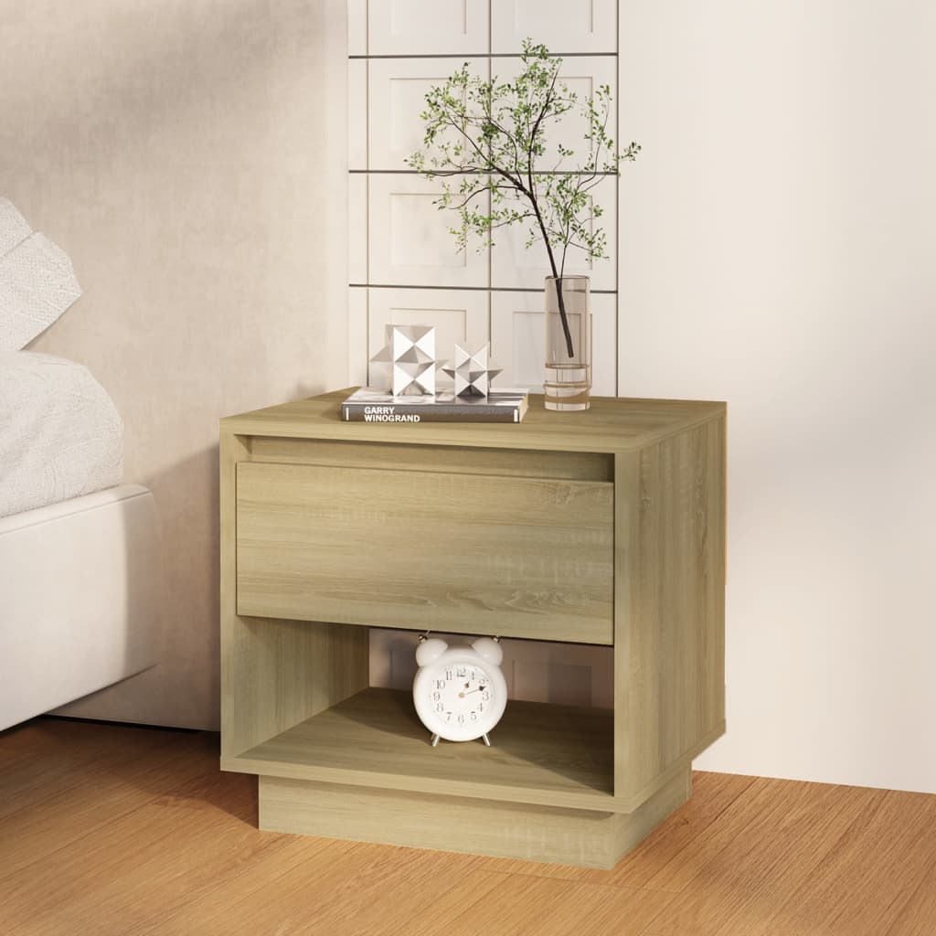 vidaXL Noptiere, stejar sonoma, 2 buc., 45x34x44 cm, PAL vidaXL Noptiere, stejar sonoma, 2 buc., 45x34x44 cm, PAL