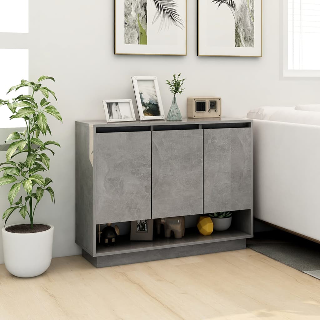 vidaXL Servantă, gri beton, 97x31x75 cm, PAL vidaXL Servantă, gri beton, 97x31x75 cm, PAL