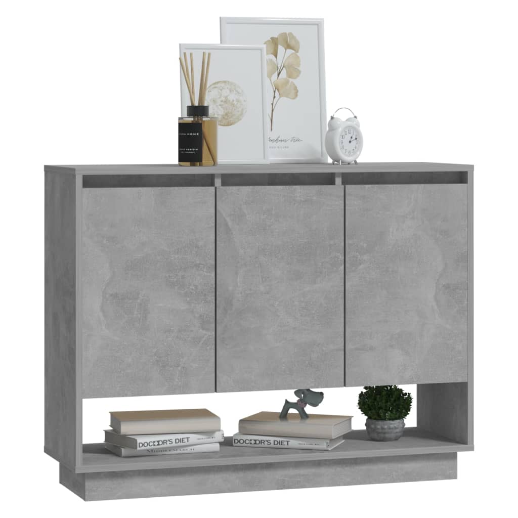 vidaXL Servantă, gri beton, 97x31x75 cm, PAL vidaXL Servantă, gri beton, 97x31x75 cm, PAL