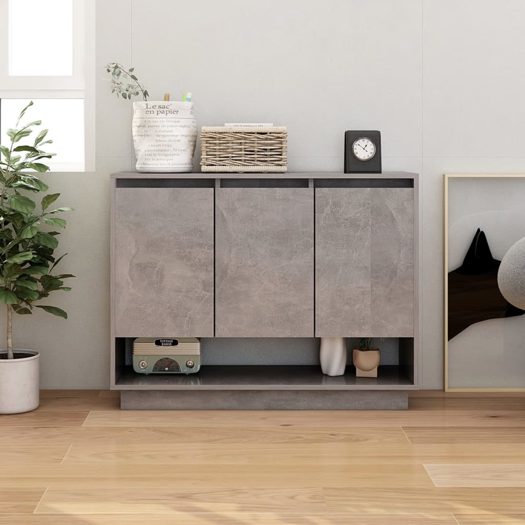 vidaXL Servantă, gri beton, 97x31x75 cm, PAL vidaXL Servantă, gri beton, 97x31x75 cm, PAL