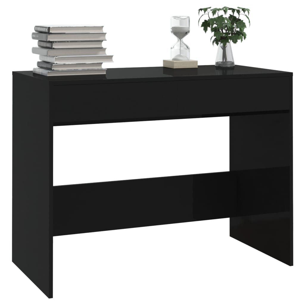 vidaXL Birou, negru, 101x50x76,5 cm, PAL