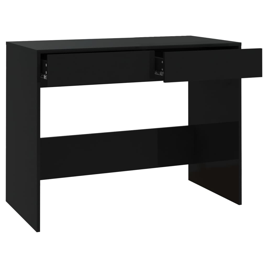 vidaXL Birou, negru, 101x50x76,5 cm, PAL