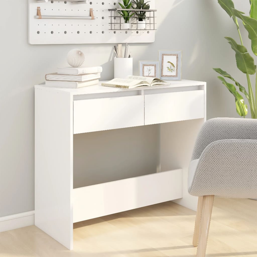 vidaXL Masă consolă, alb, 89x41x76,5 cm, lemn prelucrat vidaXL Masă consolă, alb, 89x41x76,5 cm, lemn prelucrat