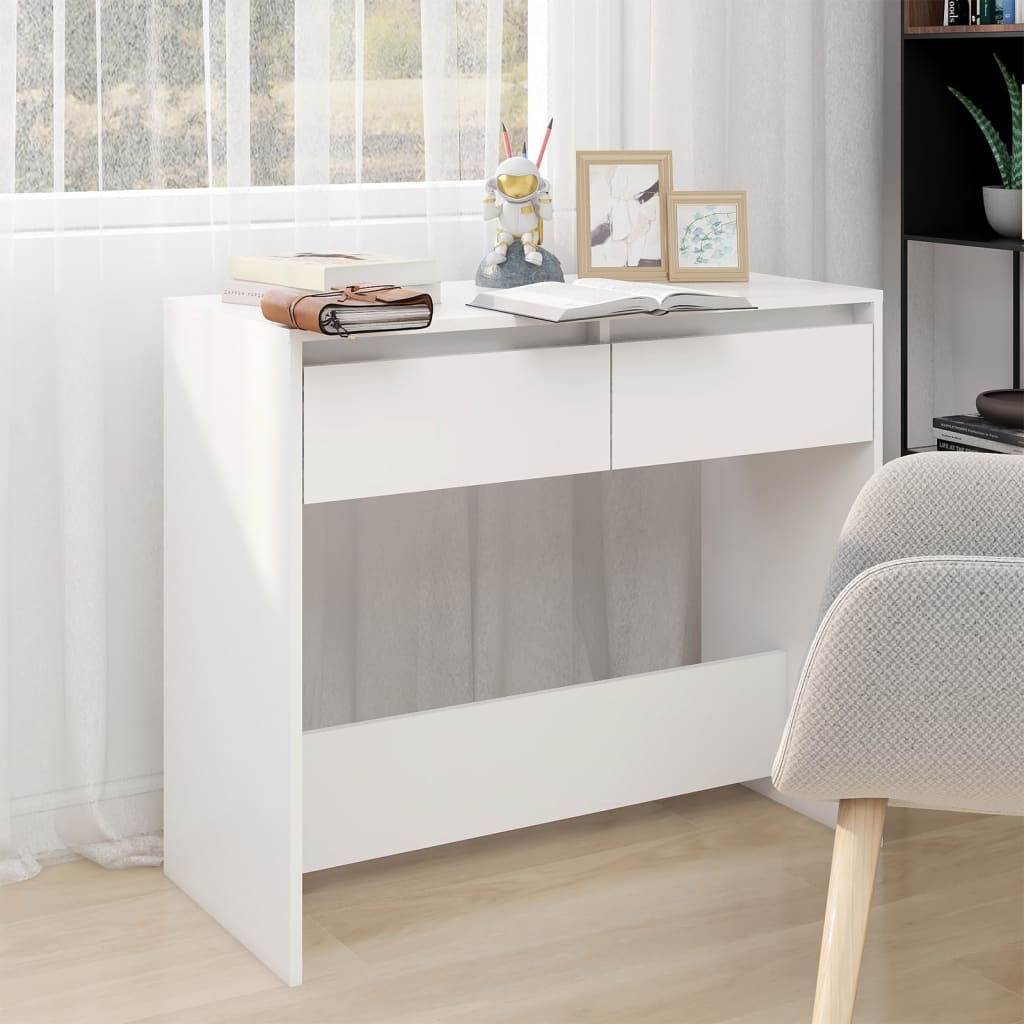 vidaXL Masă consolă, alb, 89x41x76,5 cm, lemn prelucrat vidaXL Masă consolă, alb, 89x41x76,5 cm, lemn prelucrat