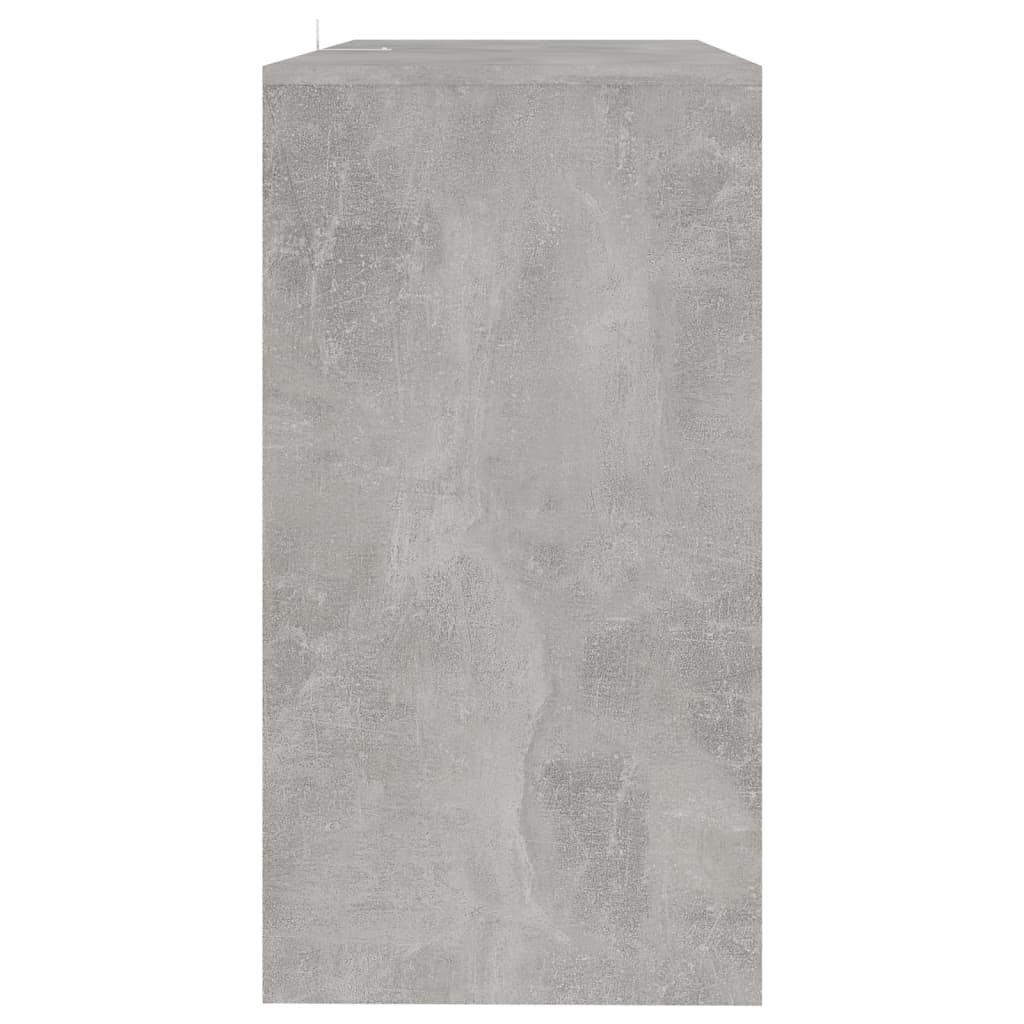 vidaXL Masă consolă, gri beton, 89x41x76,5 cm, oțel
