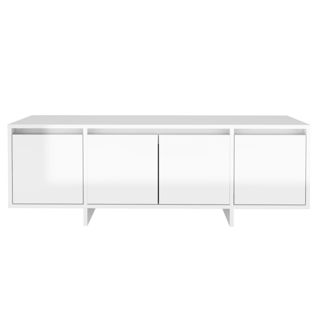 vidaXL Comodă TV, alb extralucios, 120x30x40,5 cm, PAL vidaXL Comodă TV, alb extralucios, 120x30x40,5 cm, PAL
