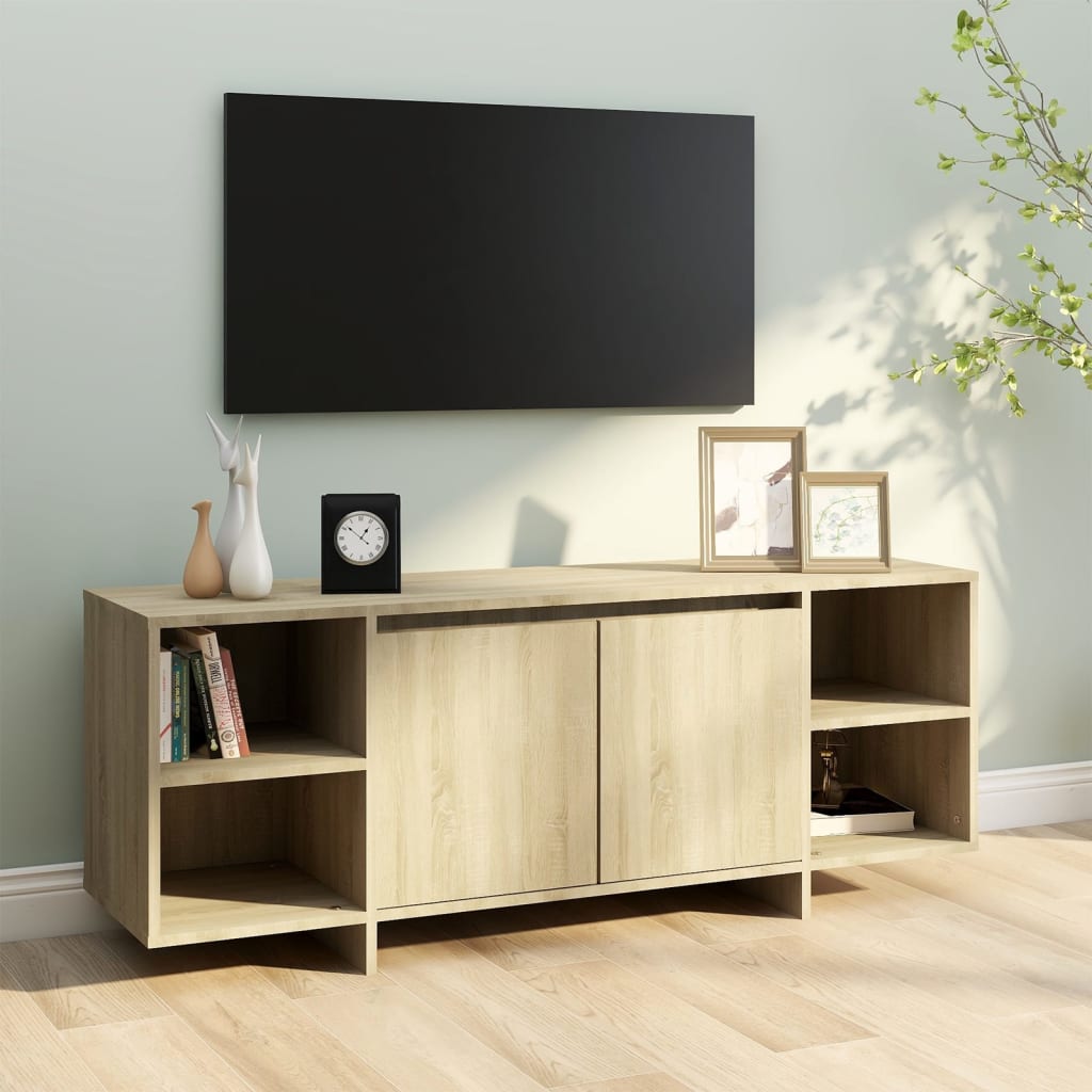 vidaXL Comodă TV, stejar sonoma, 130x35x50 cm, PAL vidaXL Comodă TV, stejar sonoma, 130x35x50 cm, PAL