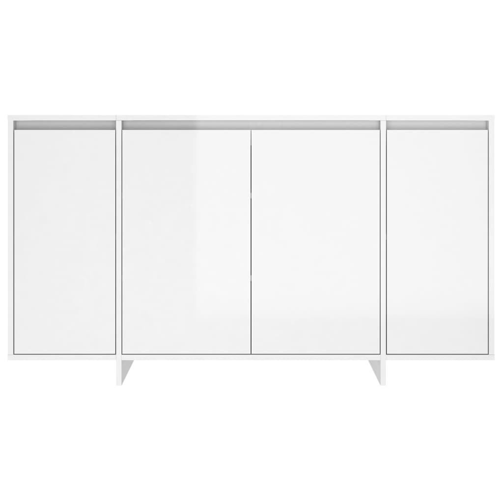 vidaXL Servantă, alb extralucios, 135x41x75 cm, PAL vidaXL Servantă, alb extralucios, 135x41x75 cm, PAL