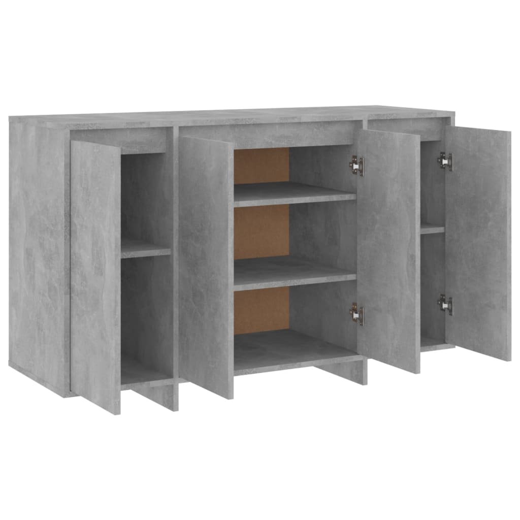 vidaXL Servantă, gri beton, 120x41x75 cm, PAL