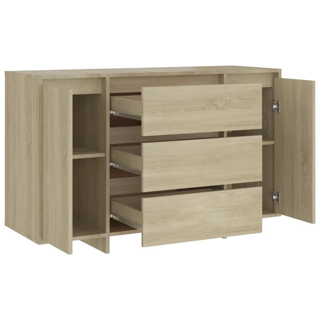 vidaXL Servantă cu 3 sertare, stejar Sonoma, 120x41x75 cm, PAL vidaXL Servantă cu 3 sertare, stejar Sonoma, 120x41x75 cm, PAL