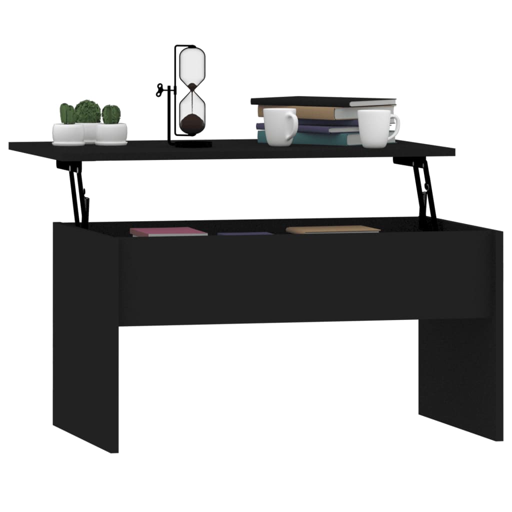 vidaXL Măsuță de cafea, negru, 80x50,5x41,5 cm, lemn prelucrat vidaXL Măsuță de cafea, negru, 80x50,5x41,5 cm, lemn prelucrat