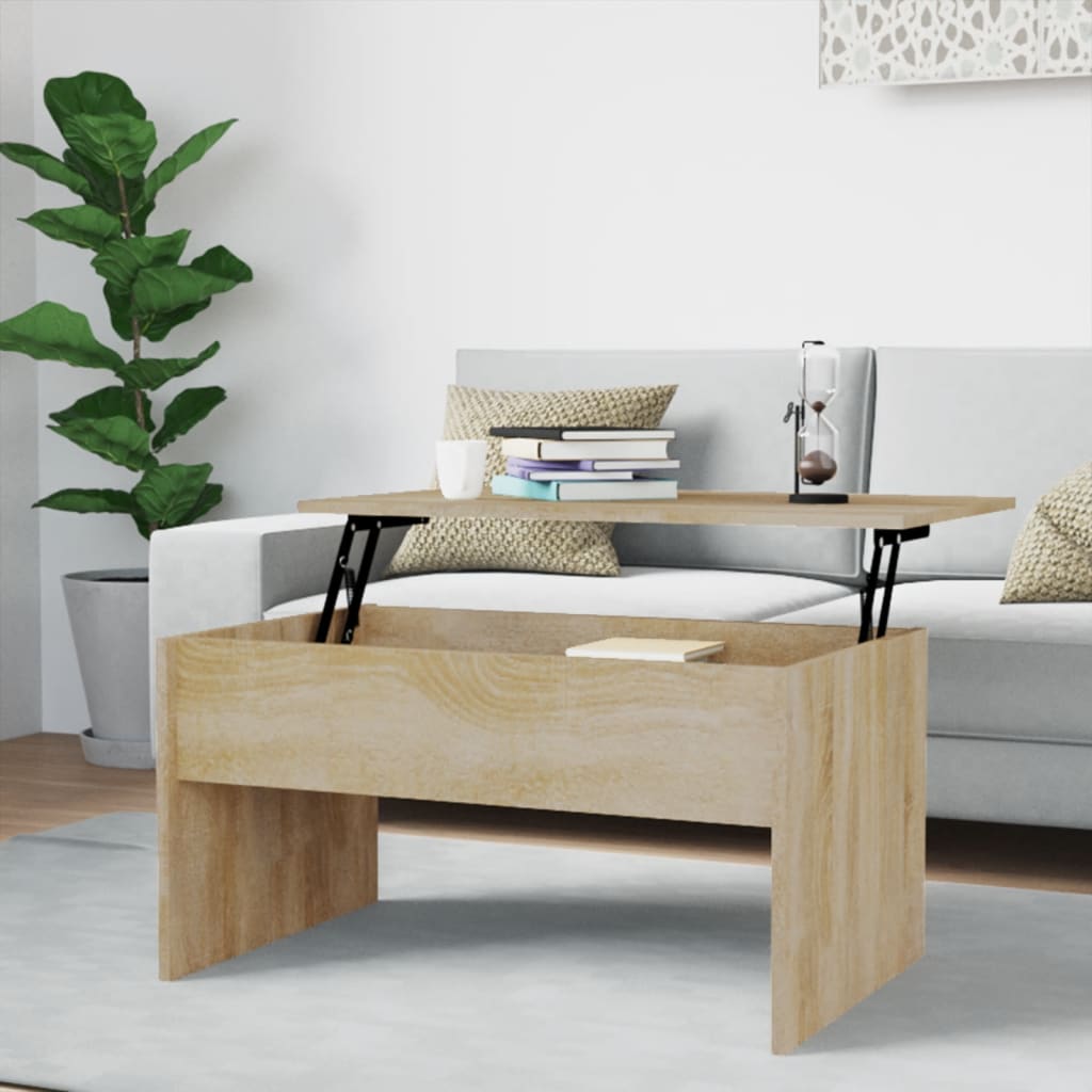 vidaXL Măsuță de cafea, stejar sonoma, 80x50,5x41,5 cm, lemn prelucrat vidaXL Măsuță de cafea, stejar sonoma, 80x50,5x41,5 cm, lemn prelucrat
