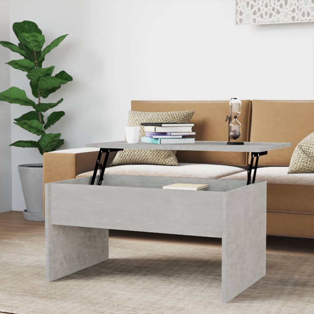 vidaXL Măsuță de cafea, gri beton, 80x50,5x41,5 cm, lemn prelucrat vidaXL Măsuță de cafea, gri beton, 80x50,5x41,5 cm, lemn prelucrat