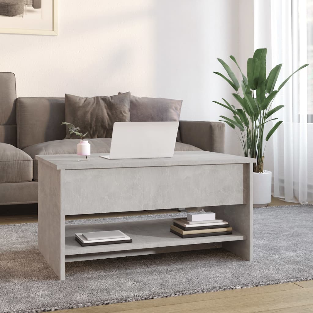 vidaXL Măsuță de cafea, gri beton, 80x50x40 cm, lemn compozit vidaXL Măsuță de cafea, gri beton, 80x50x40 cm, lemn compozit