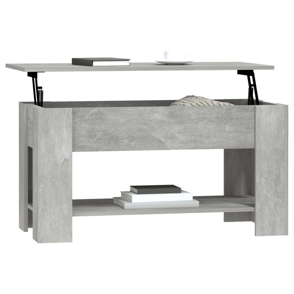 vidaXL Măsuță de cafea, gri beton, 101x49x52 cm, lemn prelucrat vidaXL Măsuță de cafea, gri beton, 101x49x52 cm, lemn prelucrat