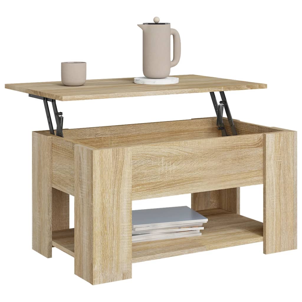 vidaXL Măsuță de cafea, stejar sonoma, 79x49x41 cm, lemn prelucrat vidaXL Măsuță de cafea, stejar sonoma, 79x49x41 cm, lemn prelucrat