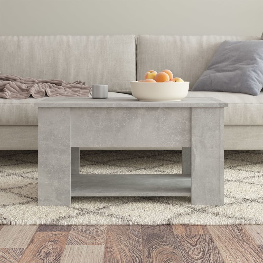 vidaXL Măsuță de cafea, gri beton, 79x49x41 cm, lemn prelucrat vidaXL Măsuță de cafea, gri beton, 79x49x41 cm, lemn prelucrat