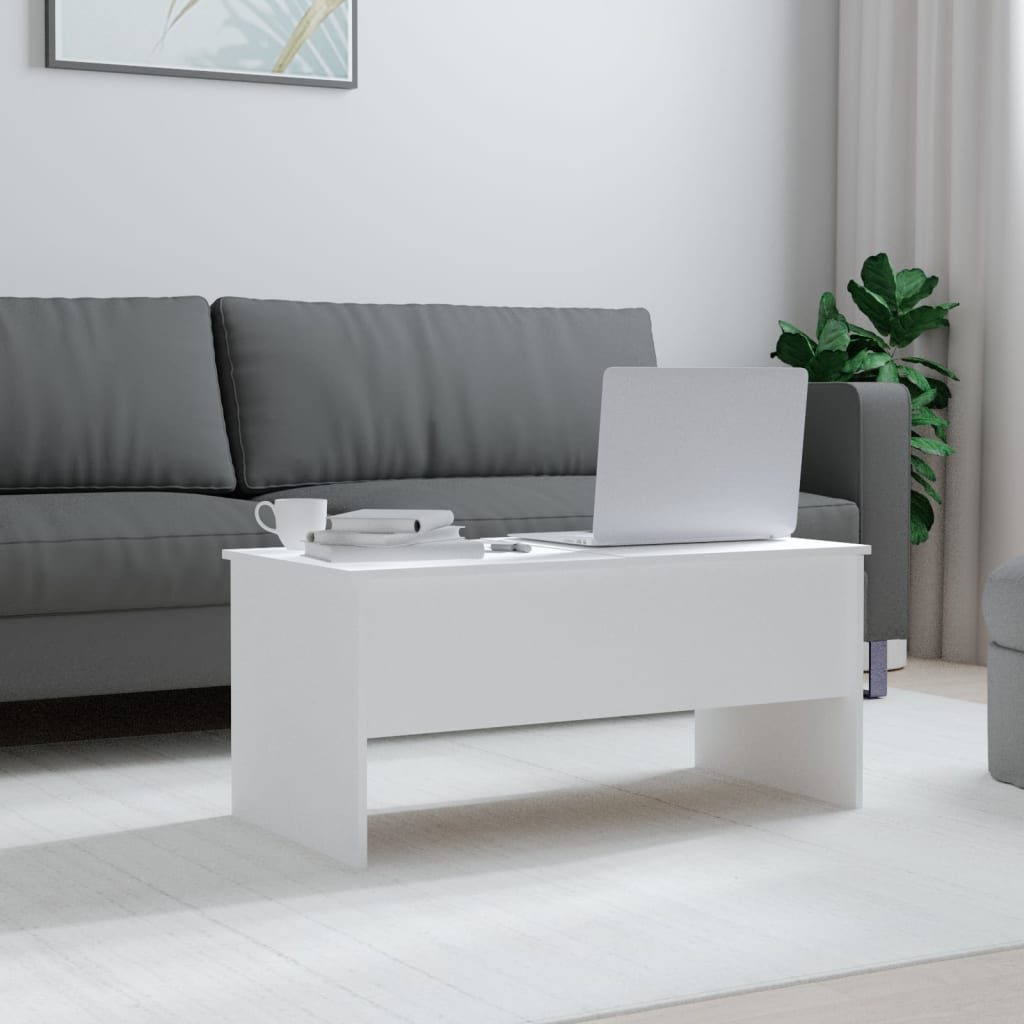 vidaXL Măsuță de cafea, alb, 102x50,5x46,5 cm, lemn prelucrat