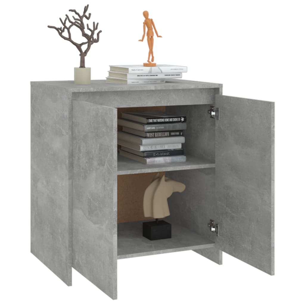 vidaXL Servantă, gri beton, 70x41x75 cm, lemn prelucrat vidaXL Servantă, gri beton, 70x41x75 cm, lemn prelucrat