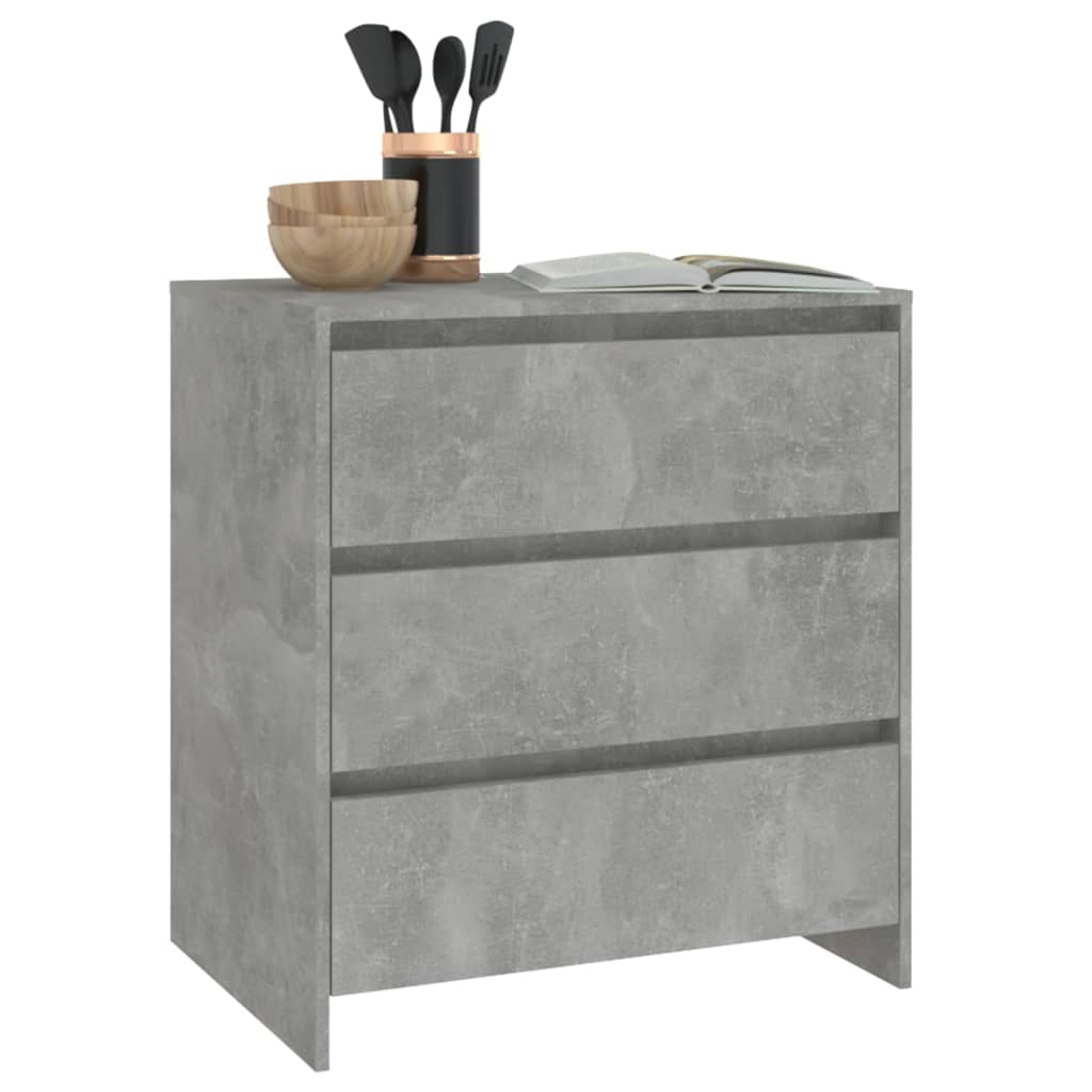 vidaXL Servantă, gri beton, 70x41x75 cm, lemn prelucrat