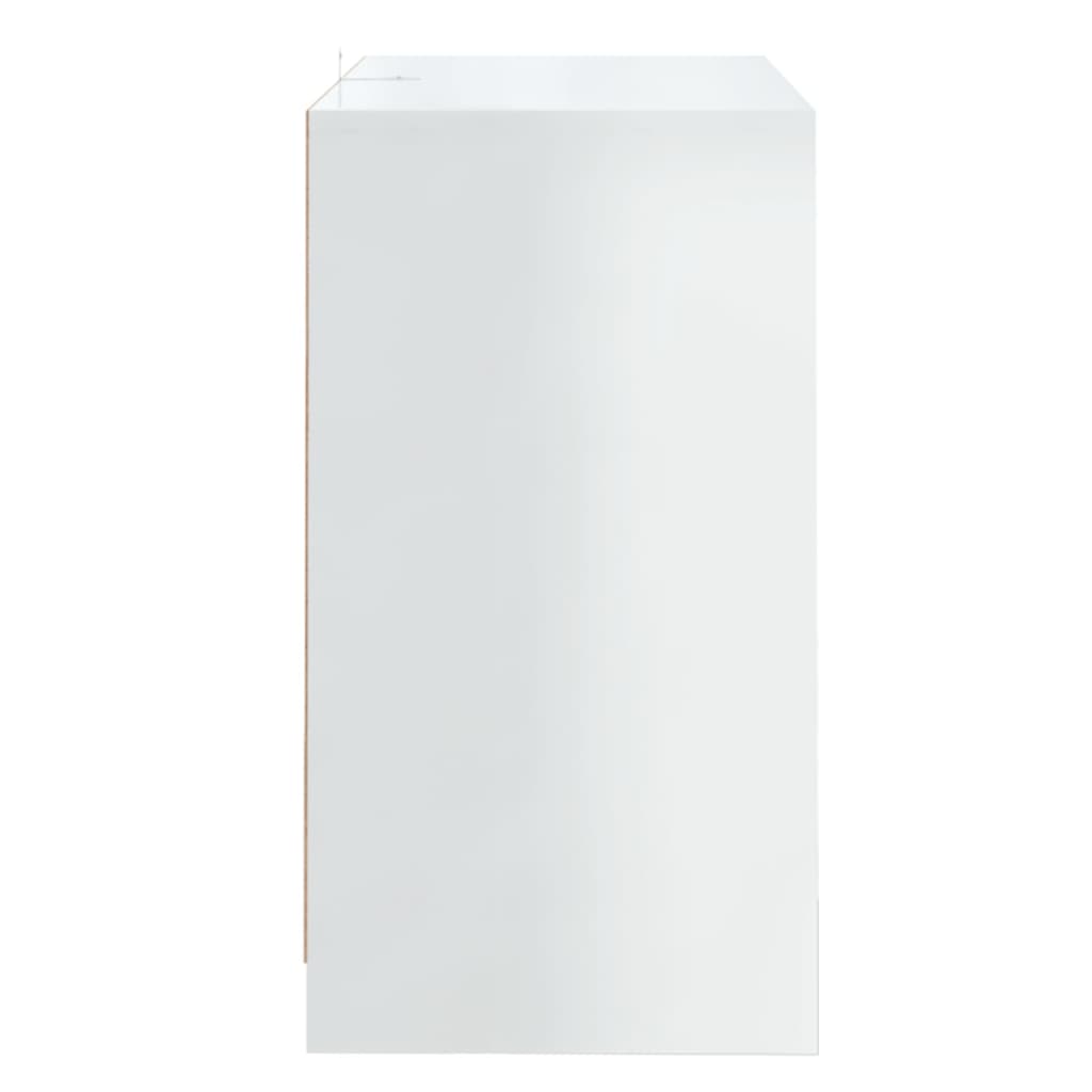 vidaXL Servantă, alb extralucios, 70x41x75 cm, lemn prelucrat