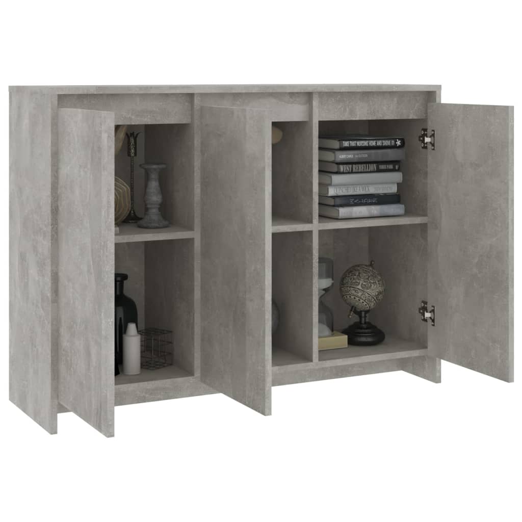 vidaXL Servantă, gri beton, 102x33x75 cm, lemn prelucrat vidaXL Servantă, gri beton, 102x33x75 cm, lemn prelucrat