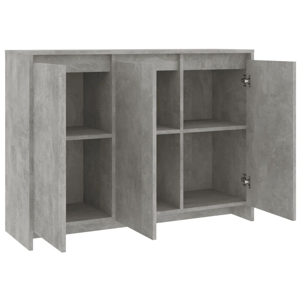 vidaXL Servantă, gri beton, 102x33x75 cm, lemn prelucrat vidaXL Servantă, gri beton, 102x33x75 cm, lemn prelucrat