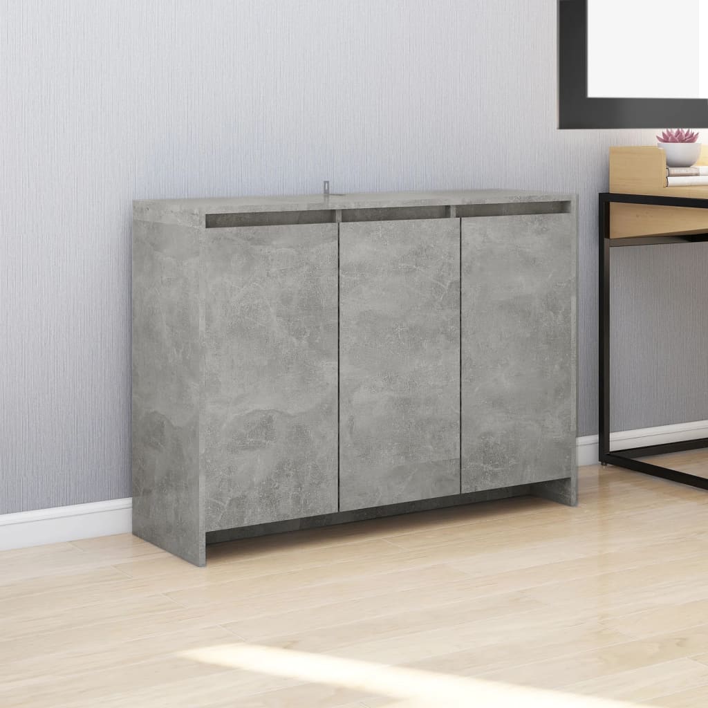 vidaXL Servantă, gri beton, 102x33x75 cm, lemn prelucrat vidaXL Servantă, gri beton, 102x33x75 cm, lemn prelucrat