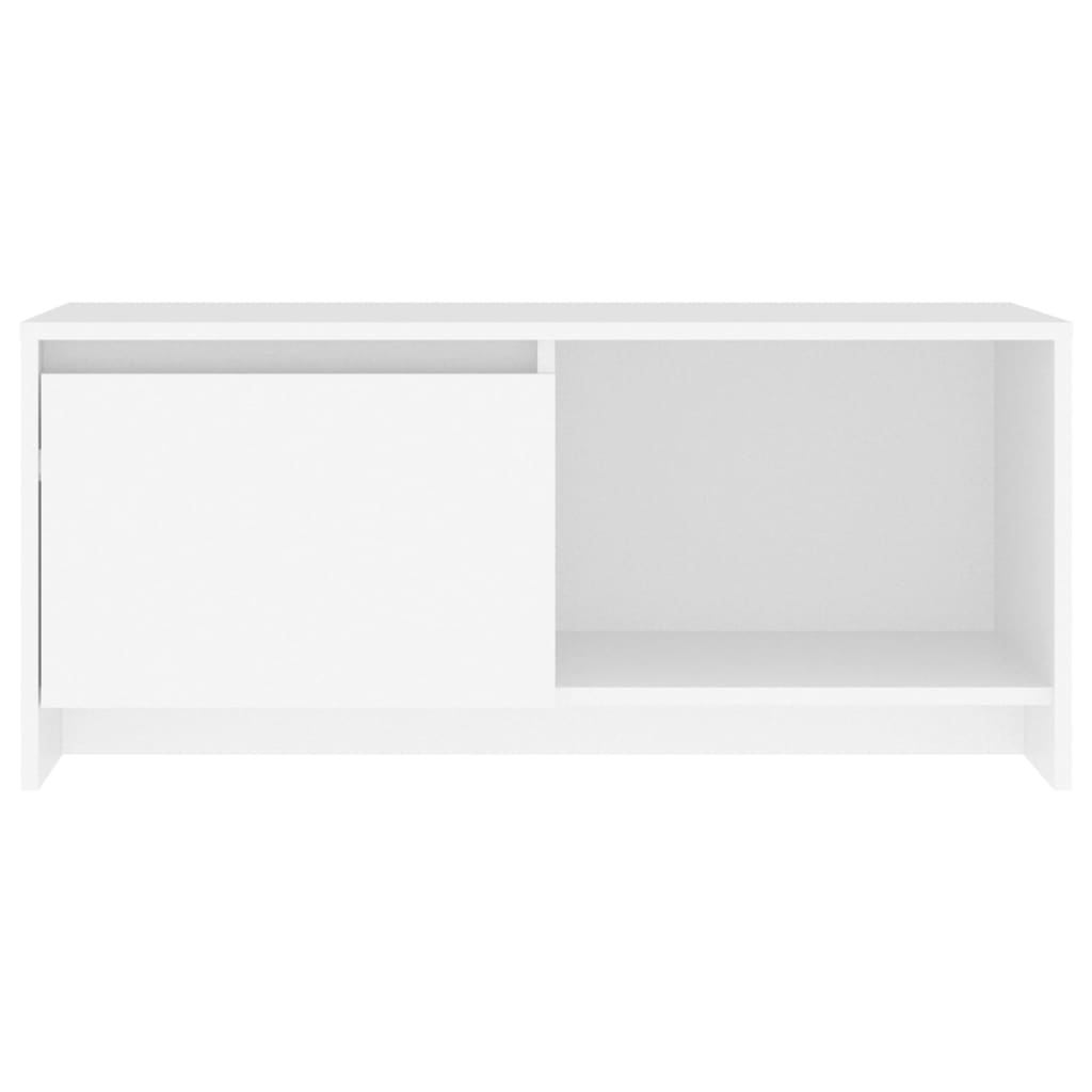 vidaXL Comodă TV, alb, 90x35x40 cm, PAL vidaXL Comodă TV, alb, 90x35x40 cm, PAL