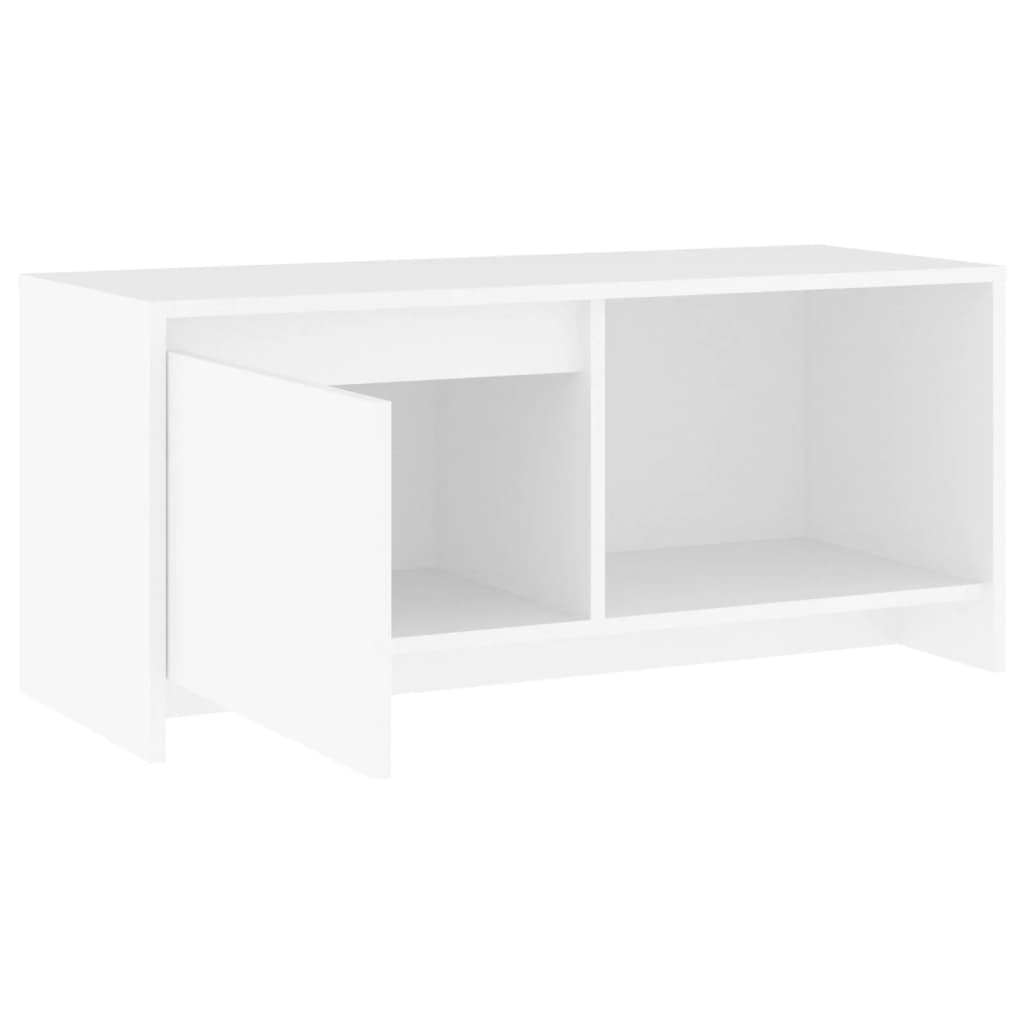 vidaXL Comodă TV, alb, 90x35x40 cm, PAL vidaXL Comodă TV, alb, 90x35x40 cm, PAL
