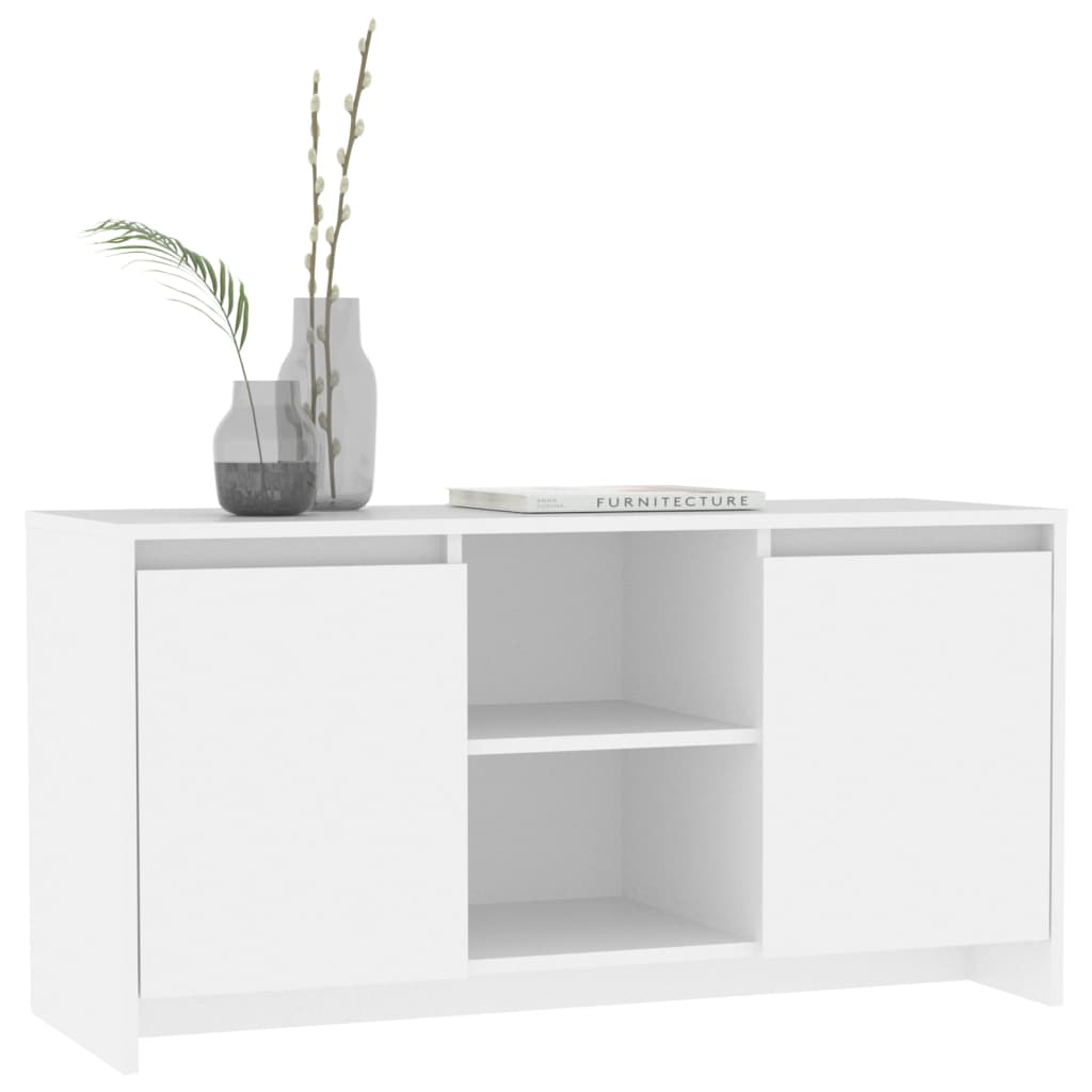 vidaXL Comodă TV, alb, 102x37,5x52,5 cm, PAL