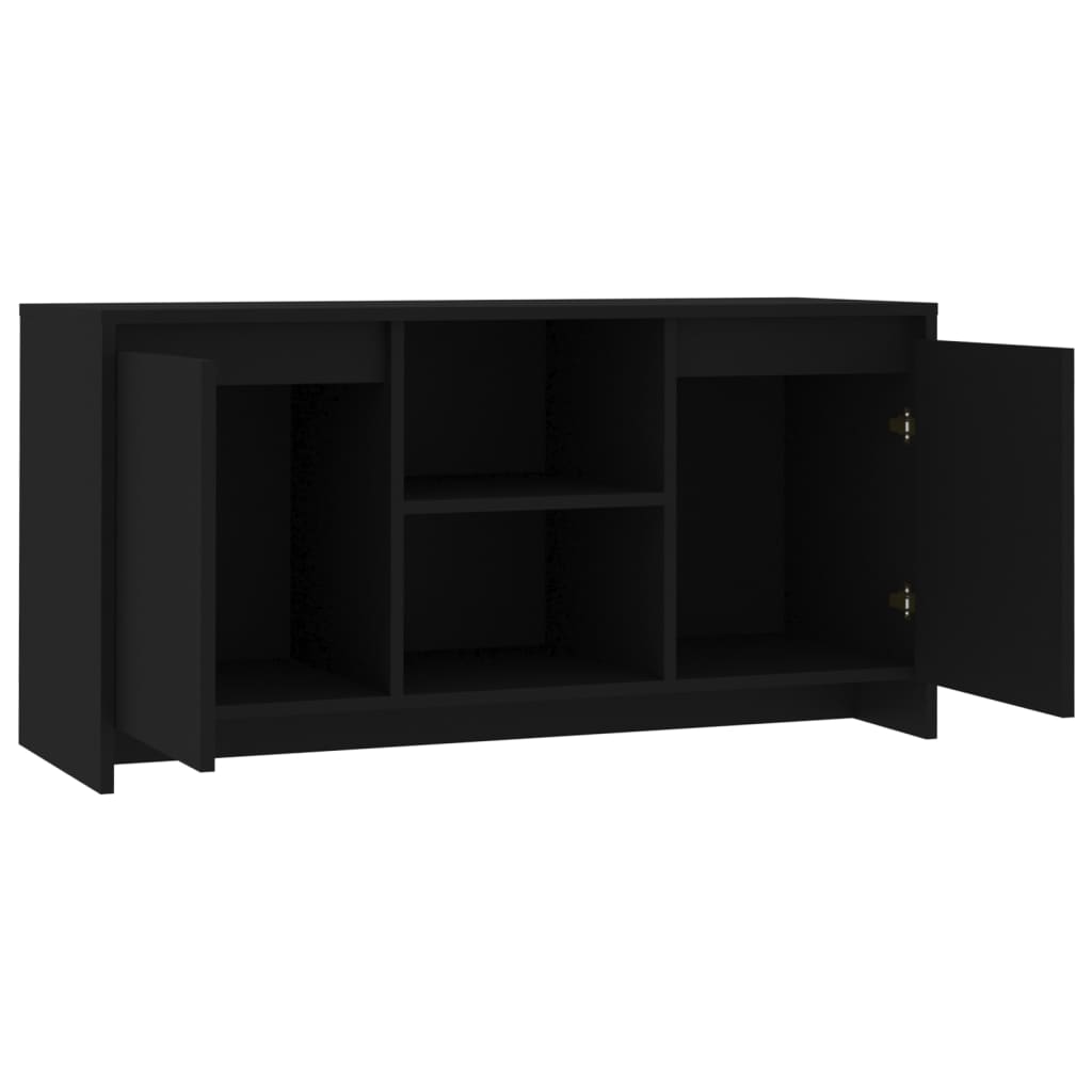 vidaXL Comodă TV, negru, 102x37,5x52,5 cm, PAL