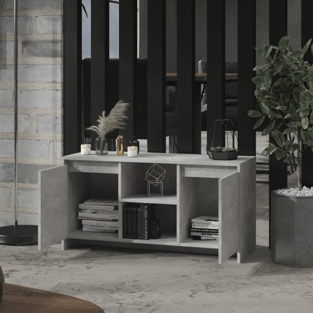 vidaXL Comodă TV, gri beton, 102x37,5x52,5 cm, PAL vidaXL Comodă TV, gri beton, 102x37,5x52,5 cm, PAL