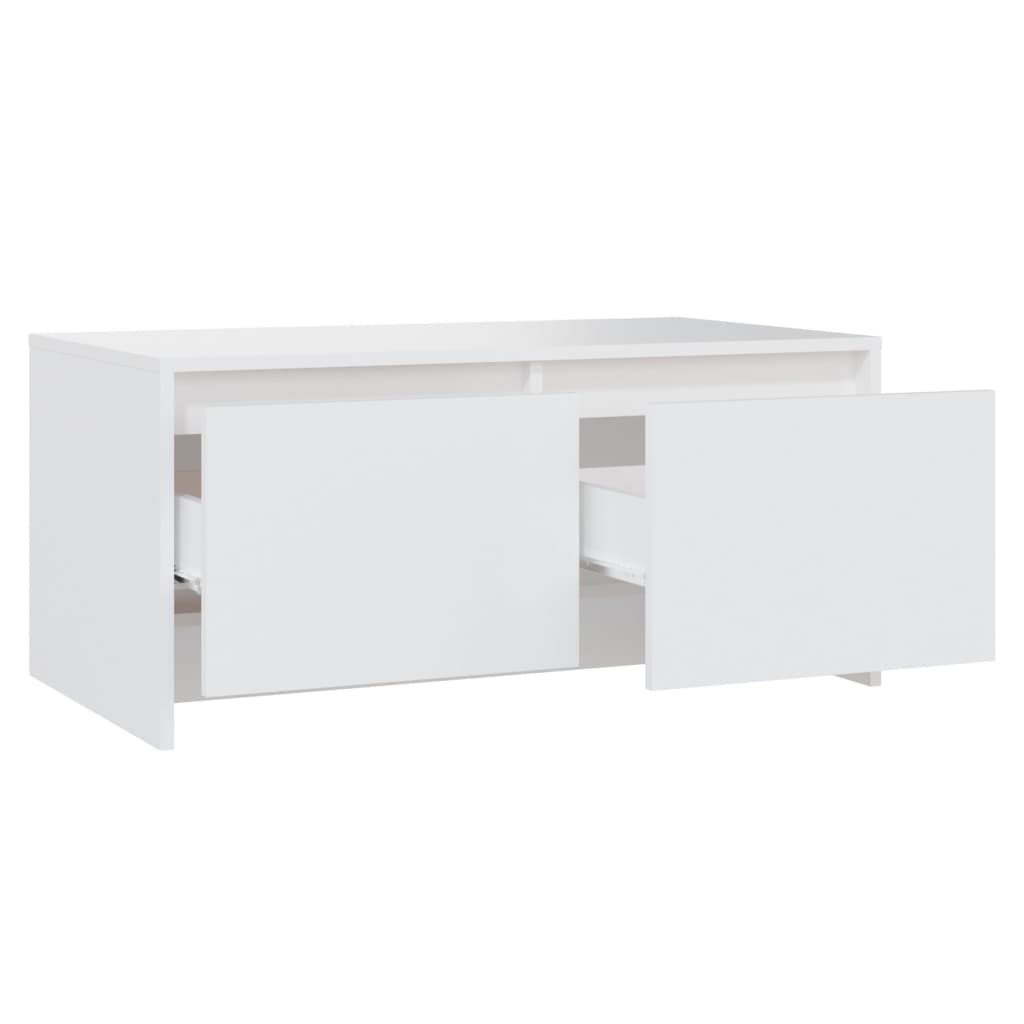 vidaXL Măsuță de cafea, alb, 90x50x41,5 cm, PAL vidaXL Măsuță de cafea, alb, 90x50x41,5 cm, PAL