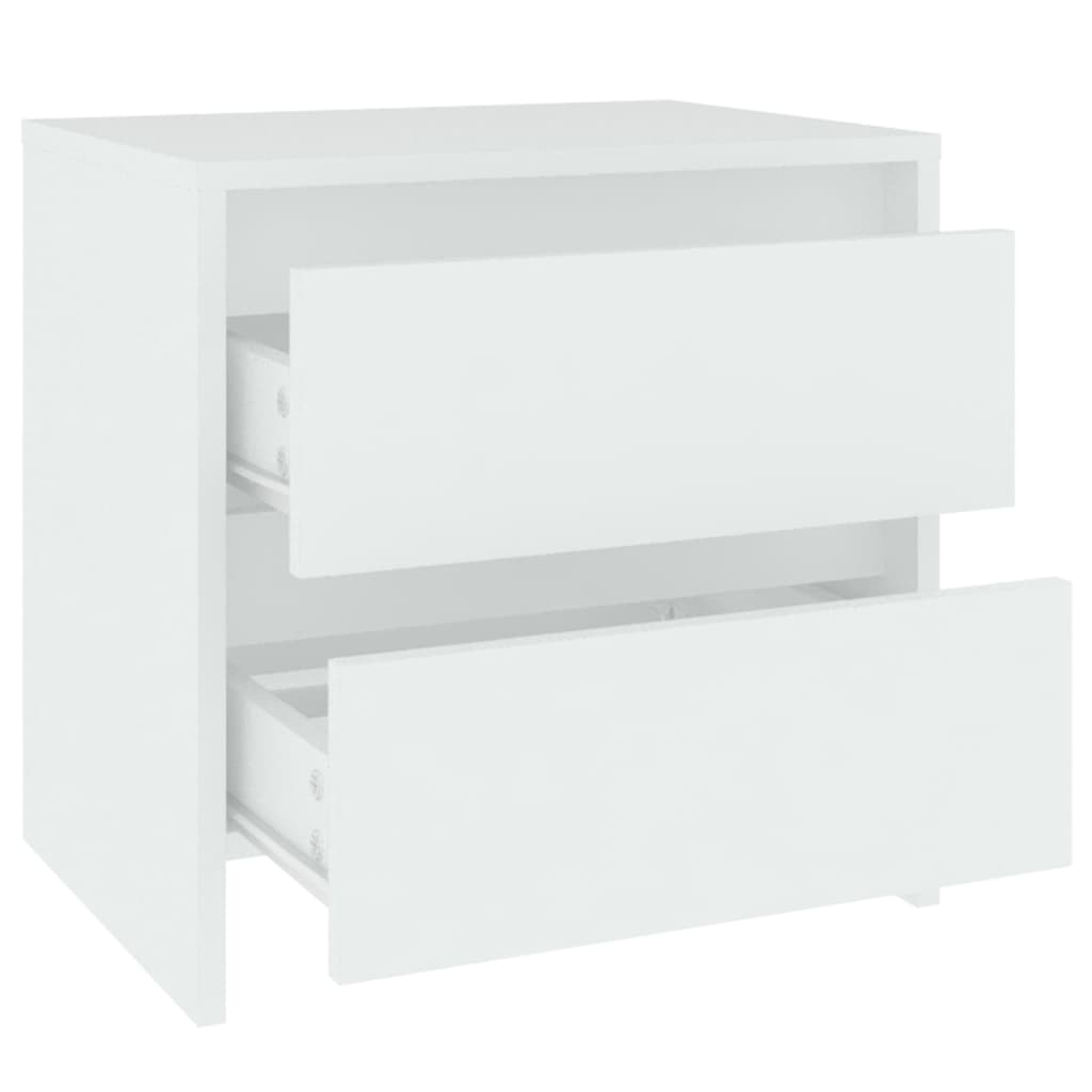 vidaXL Noptiere, 2 buc., alb, 45x34,5x44,5 cm, PAL