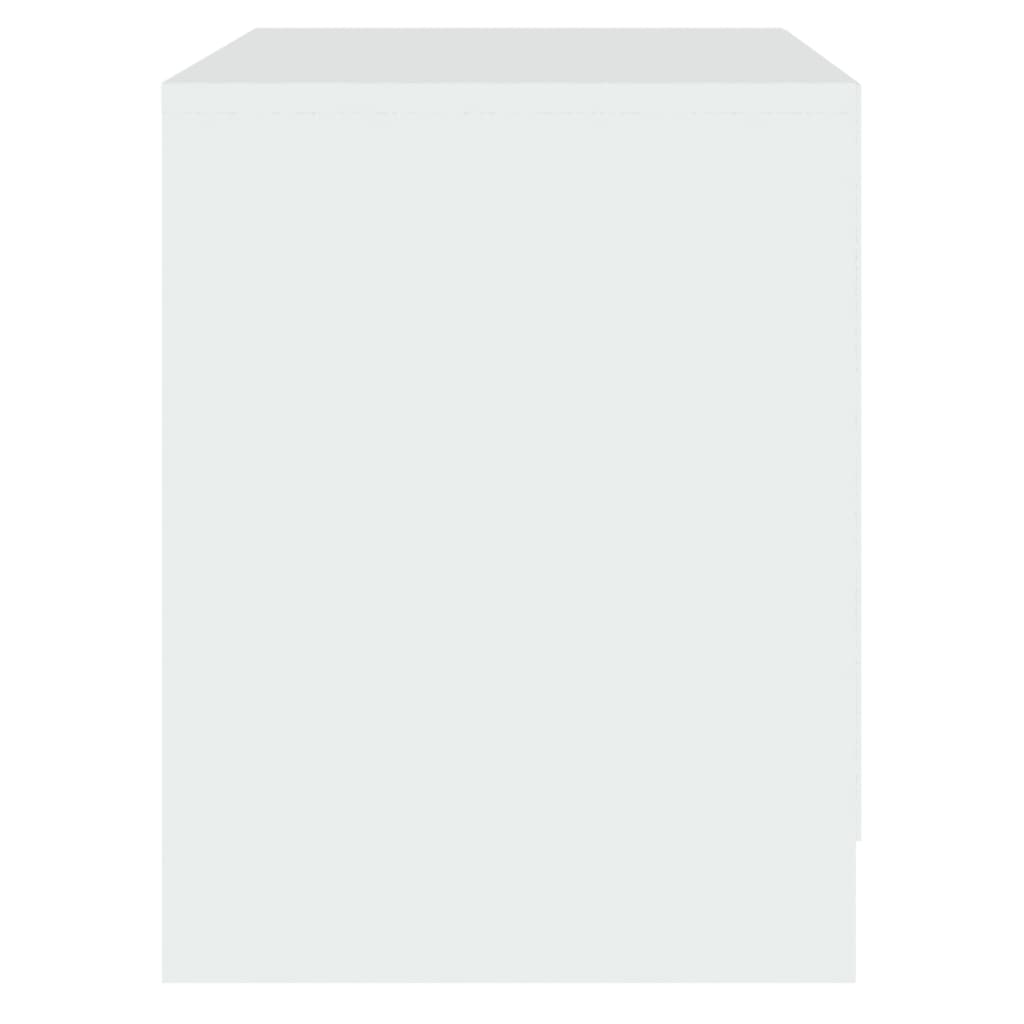 vidaXL Noptiere, 2 buc., alb, 45x34,5x44,5 cm, PAL