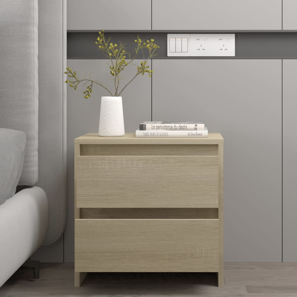 vidaXL Noptieră, stejar sonoma, 45x34,5x44,5 cm, PAL vidaXL Noptieră, stejar sonoma, 45x34,5x44,5 cm, PAL