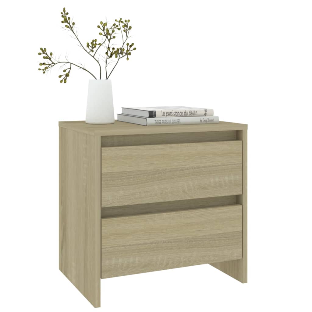 vidaXL Noptiere, 2 buc., stejar sonoma, 45x34,5x44,5 cm, PAL vidaXL Noptiere, 2 buc., stejar sonoma, 45x34,5x44,5 cm, PAL