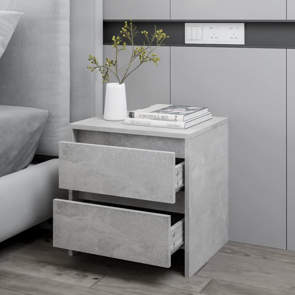 vidaXL Noptieră, gri beton, 45x34,5x44,5 cm, PAL