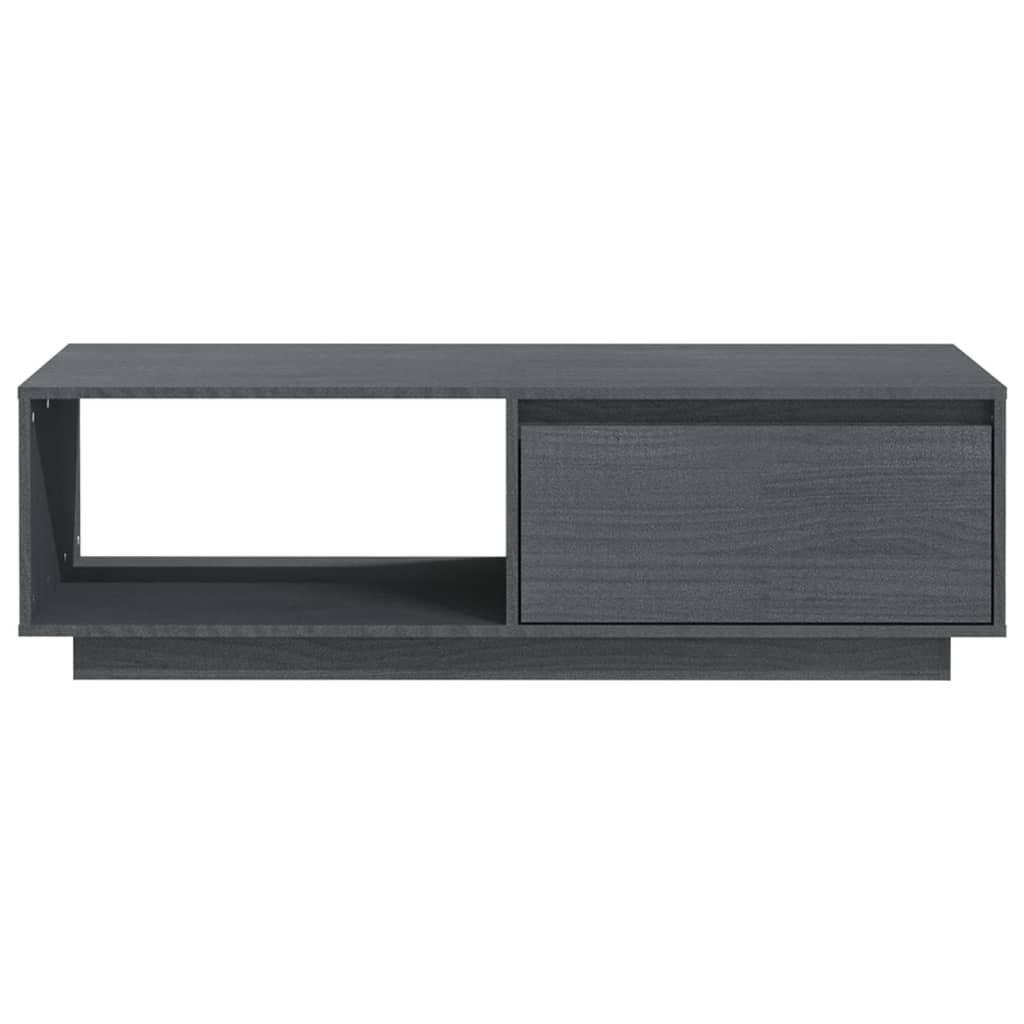 vidaXL Măsuță de cafea, 110x50x33,5 cm, gri, lemn masiv de pin vidaXL Măsuță de cafea, 110x50x33,5 cm, gri, lemn masiv de pin