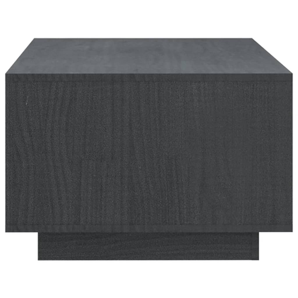 vidaXL Măsuță de cafea, 110x50x33,5 cm, gri, lemn masiv de pin vidaXL Măsuță de cafea, 110x50x33,5 cm, gri, lemn masiv de pin