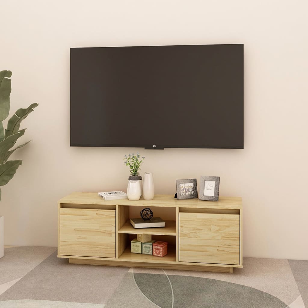 vidaXL Comodă TV, 110x30x40 cm, lemn masiv de pin