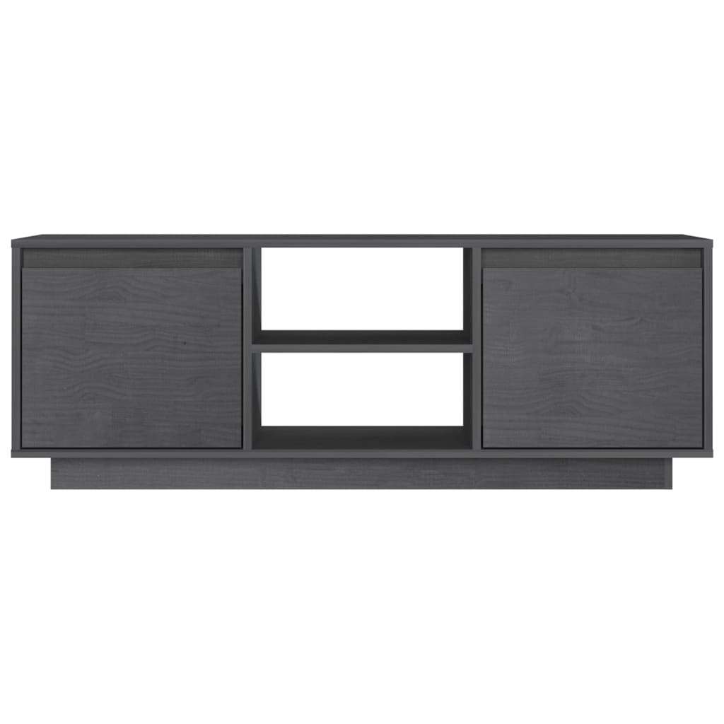vidaXL Comodă TV, gri, 110x30x40 cm, lemn masiv de pin vidaXL Comodă TV, gri, 110x30x40 cm, lemn masiv de pin