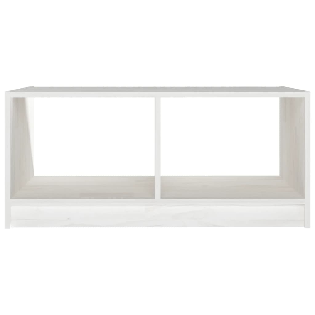vidaXL Măsuță de cafea, alb, 75x50x33,5 cm, lemn masiv de pin