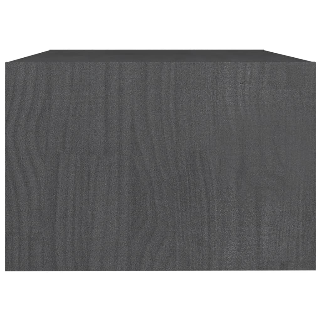 vidaXL Măsuță de cafea, gri, 75x50x33,5 cm, lemn masiv de pin vidaXL Măsuță de cafea, gri, 75x50x33,5 cm, lemn masiv de pin